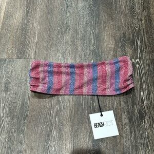 Beach Riot Valentine Stripe Strapless L NWT